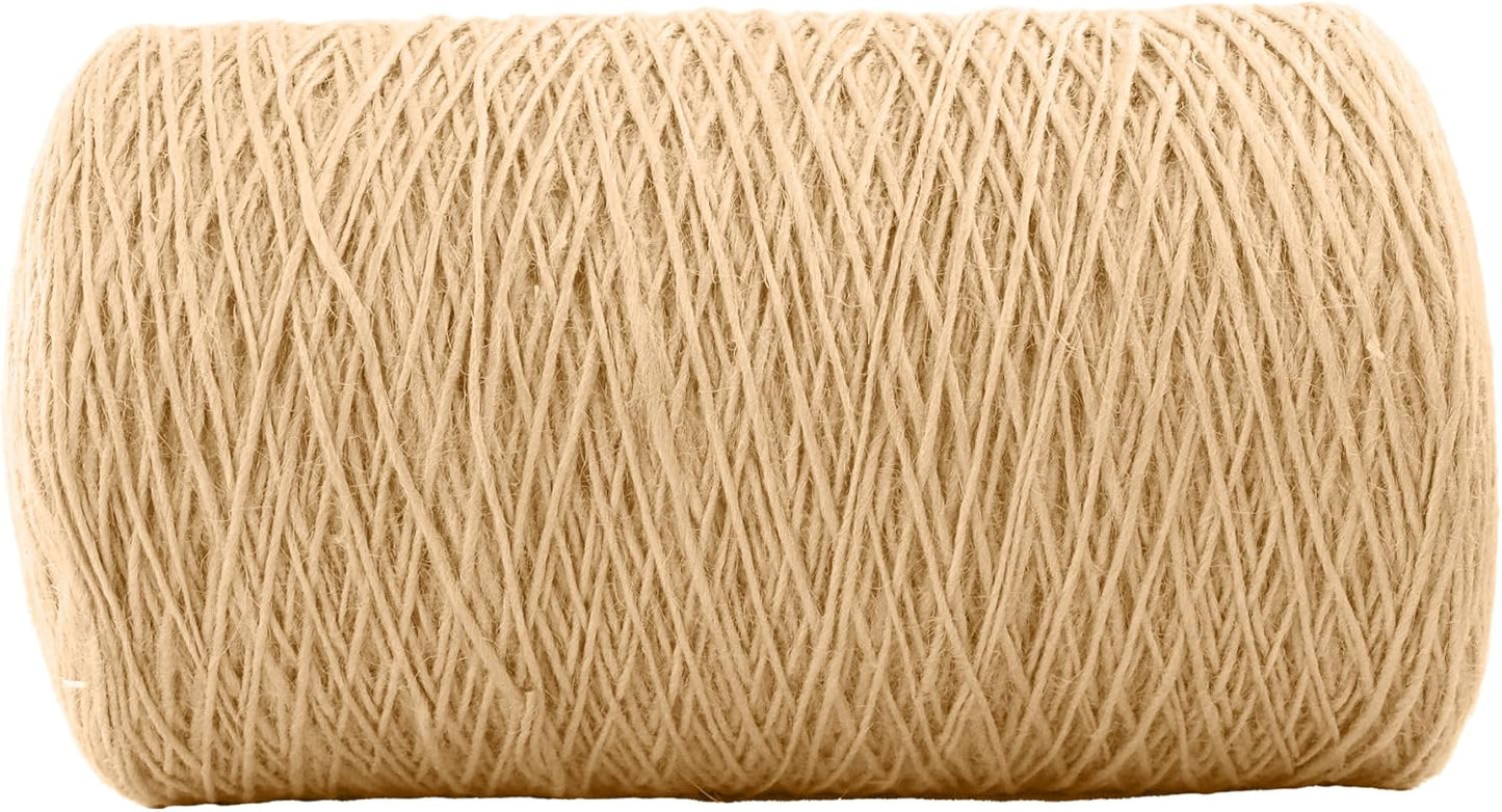 1.5mm x 2000 Feet Natural Jute Rope, Twine for Gardening Tomato Climbing Plant Tie Floristry Crafts Gift Wrapping Packing Decor