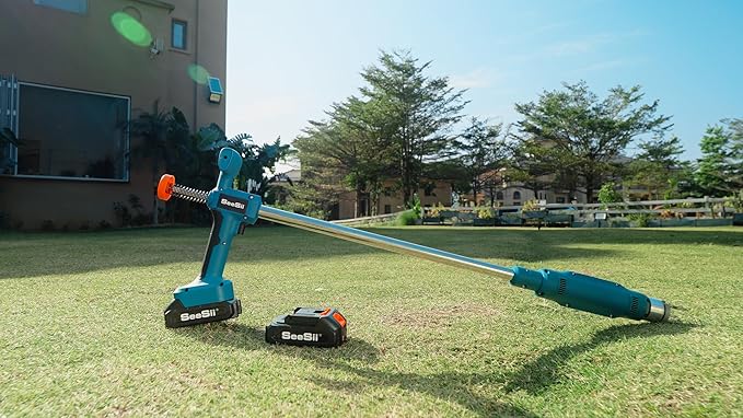 Seesii Electric Stand Up Weed Puller Tool with 20000RPM High-Torque Motor, TD4000 Battery Powered Garden Weeder Total 4000mAh, 3-Claw Steel Head for Smooth Weeding,Gift for Garden Enthusiasts
