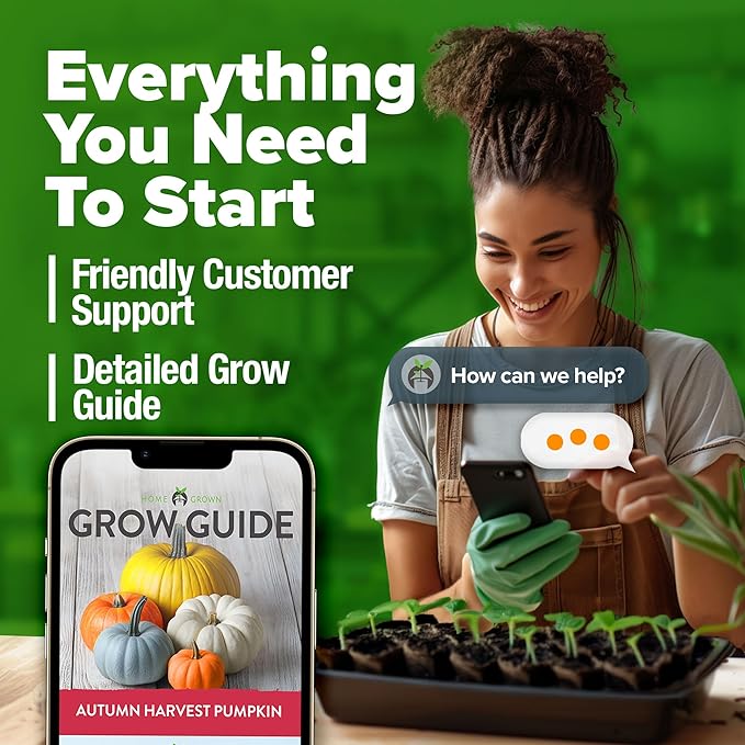 HOME GROWN Pumpkin Seeds for Planting - 5 Variety Mix - 40 Seeds - Heirloom Non GMO USA - Vegetable Garden - Edible & Jack O Lanterns - Connecticut Field Blue White Mini - Autumn Harvest