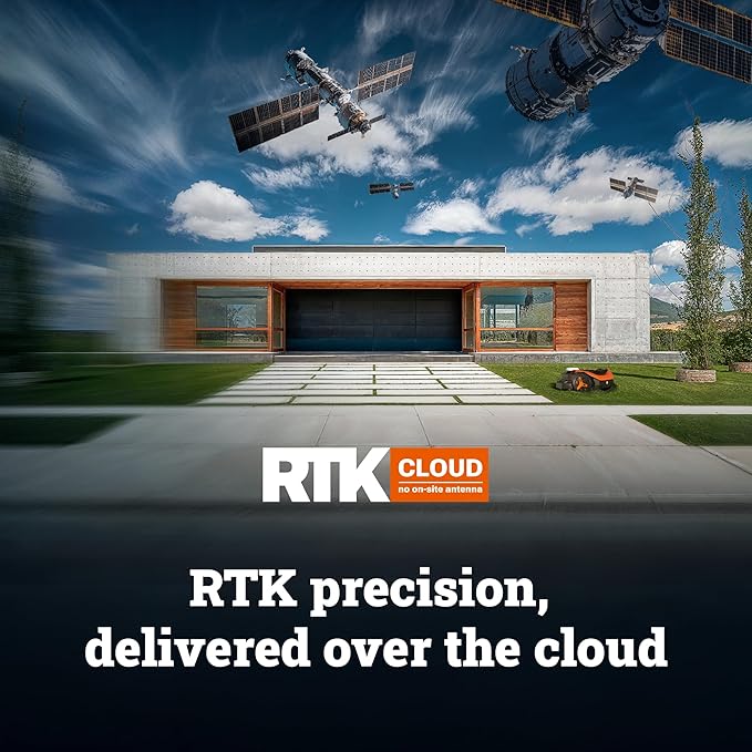WORX Landroid Vision Cloud Robot Lawn Mower, No Perimeter Wire Robot Mower for 1/2 Acre, AI Obstacle Avoidance + RTK Cloud Navigation, Auto Mapping, App Control, WR320