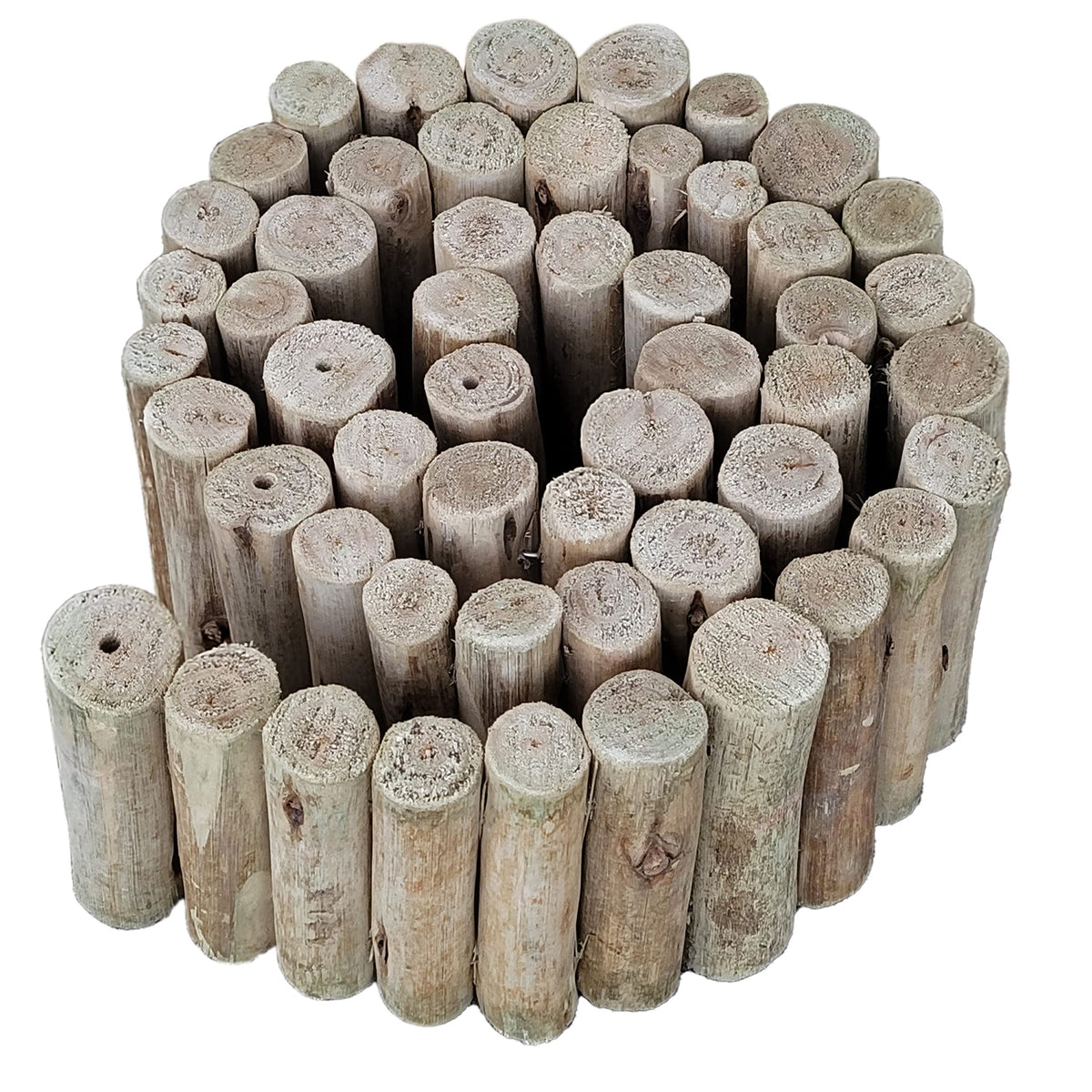 Natural Eucalyptus Wood Solid Log for Garden Edging Lawn Landscape Fence Borders 72 in L x 6 in H x 1.25 in D (3.15 Sq Ft)