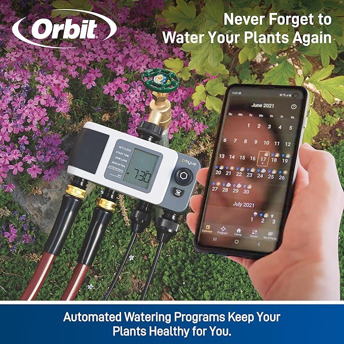 Orbit 24634 B-hyve XD 4-Port Smart Hose Watering Timer,(Pack of 3)