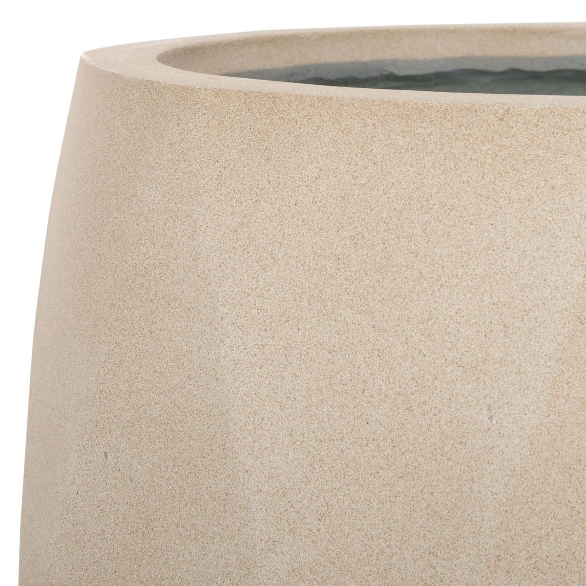 Outdoor Collection Kane Beige Cement Ficonstone Planter Pot Set of 2 (16"W x 16"D x 14"H / Beige)