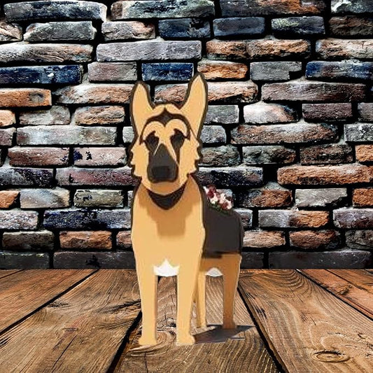 Small German Shepherd Planter Plant Pots Gifts, Animal Shaped Planter Pot, Premium Garden Succulent Plant Pots Cute Dog Design, Storage Container Dog Planters for IndoorPlants 9.8 x 6.3 inch