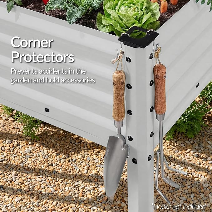 Best Choice Products 72x24x30in Non Toxic Galvanized Raised Garden Bed, Metal Elevated Planter Box, Vegetable Garden, 100% Non Toxic Materials - Silver