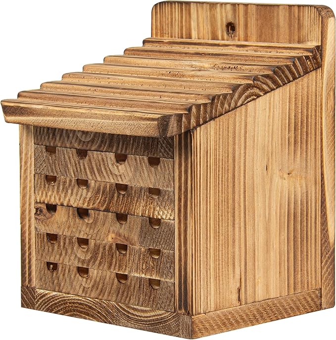 BalterFF Bee Houses for The Garden Insect Bee Hotel Carpenter Wood Bee House of Outside Box