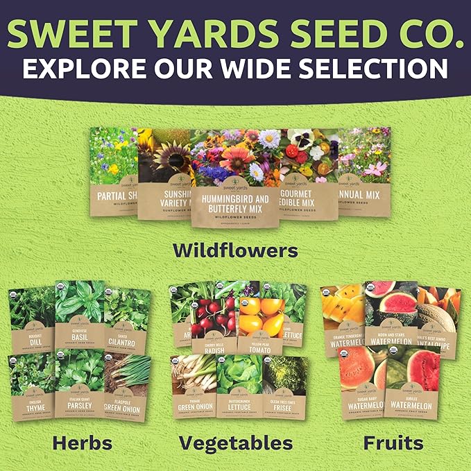 Drought Tolerant Wildflowers Mix – Extra Large Packet – Over 7,500 Open Pollinated Non-GMO Seeds – 21 Different Dryland Species