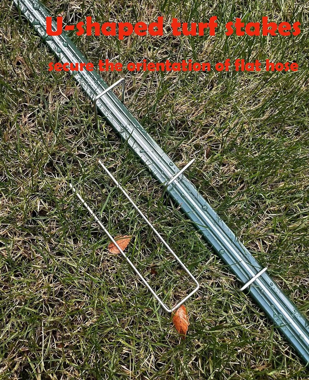 Watoo 2025 Sprinkler Hose & Soaker Hose for Yard - 25 FT Reinforced Flat Garden Hose with Holes, Heavy Duty No-Kink Lawn Irrigation Hose (Includes Stakes, High Pressure Spray)