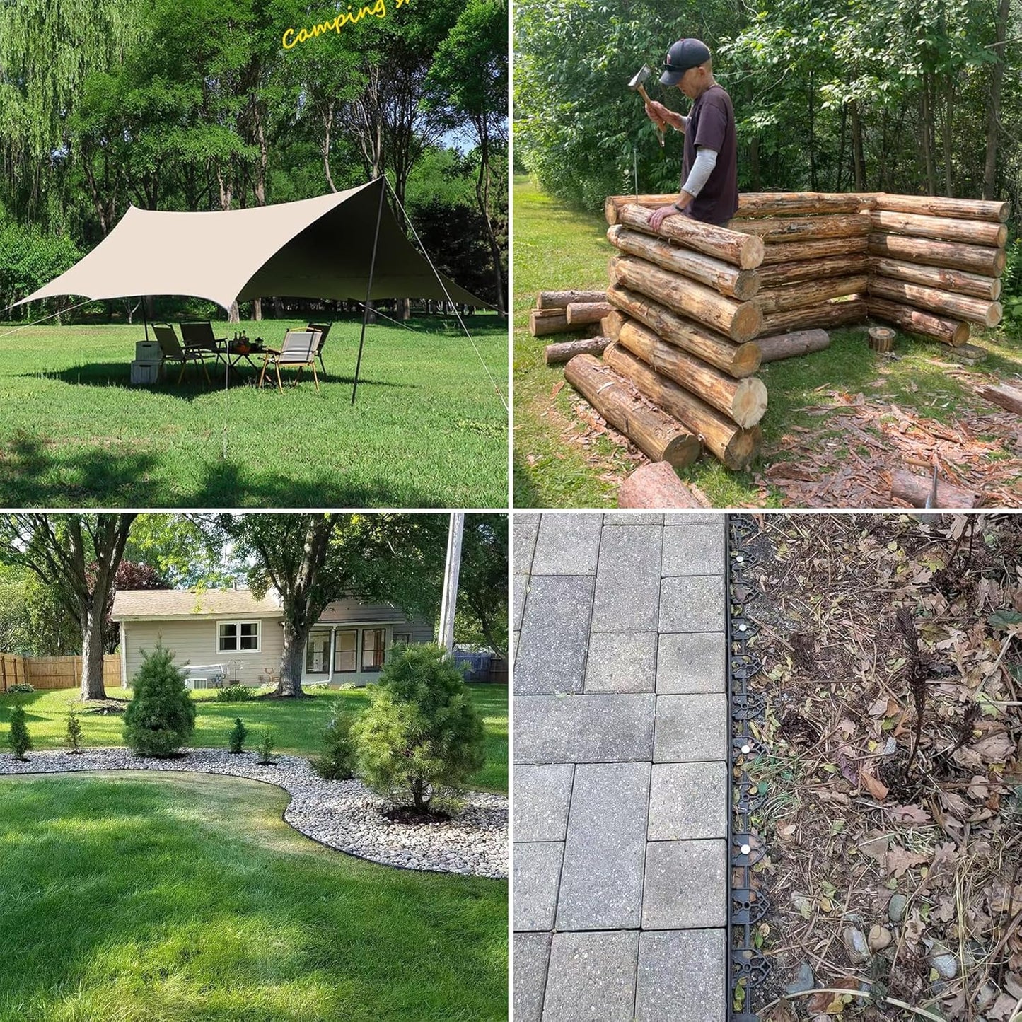 14 Inch Heavy Duty Spiral Landscape Spikes Solid Galvanized Metal Garden Stakes for Speed Bump, Wheel Stop, Paver Edging, Floor Covering, Weed Barriers, Tent, Garden Plants (15)