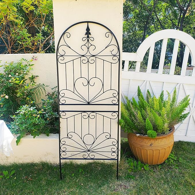 Heavy-Duty Metal Garden Trellis for Climbing Plants, 59" H x 22" W Rust-Proof Outdoor Plant Support for Cucumbers, Tomatoes & Vines 1 Pack