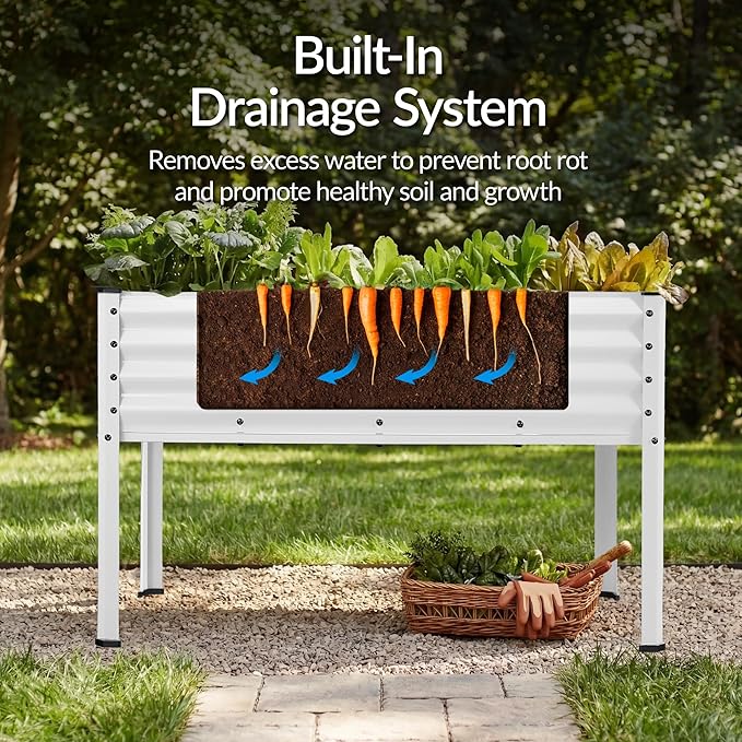 Best Choice Products 48x24x30in Galvanized Raised Garden Bed, Metal Elevated Planter Box, Vegetable Garden for Backyard, Patio, Balcony - Silver