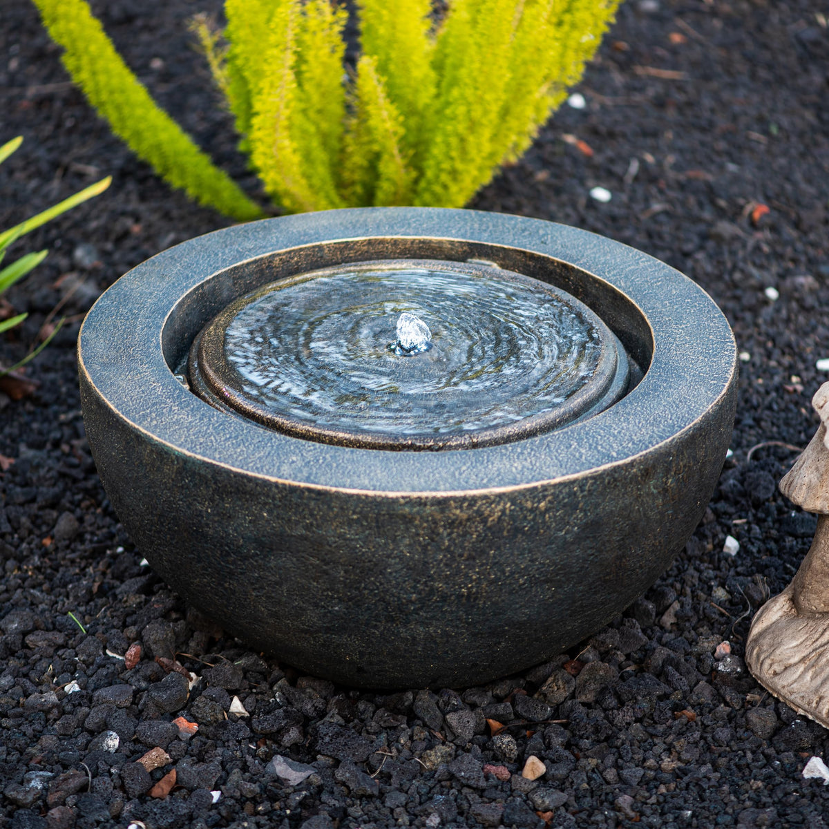 9.65" H Round Sphere Water Fountain Indoor (Bronze / 9.65"H)