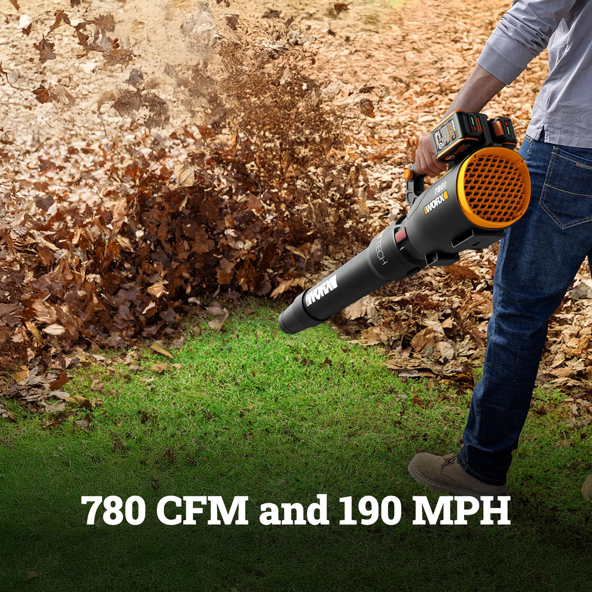 Cordless Leaf Blower (190MPH 40V Blower w/(2) 4.0Ah Batteries)