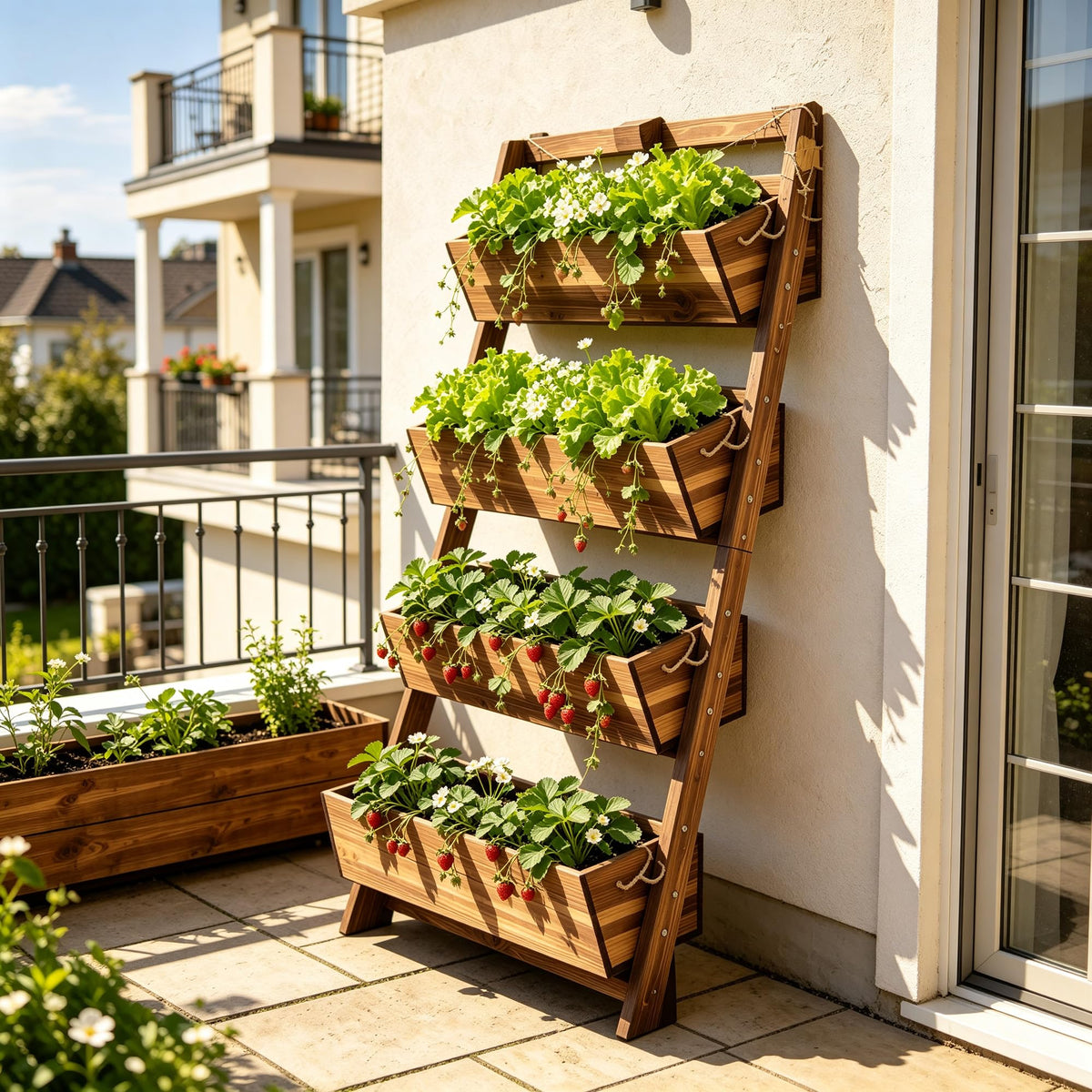 4ft 4 Tier Lighted Wall (51"h-4-tier Raised Garden Bed)