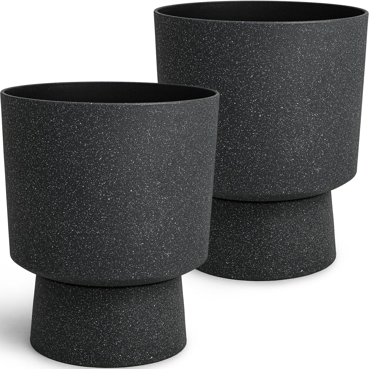 Autodaya 16.8" Urn (16.8"h-black Terrazzo)