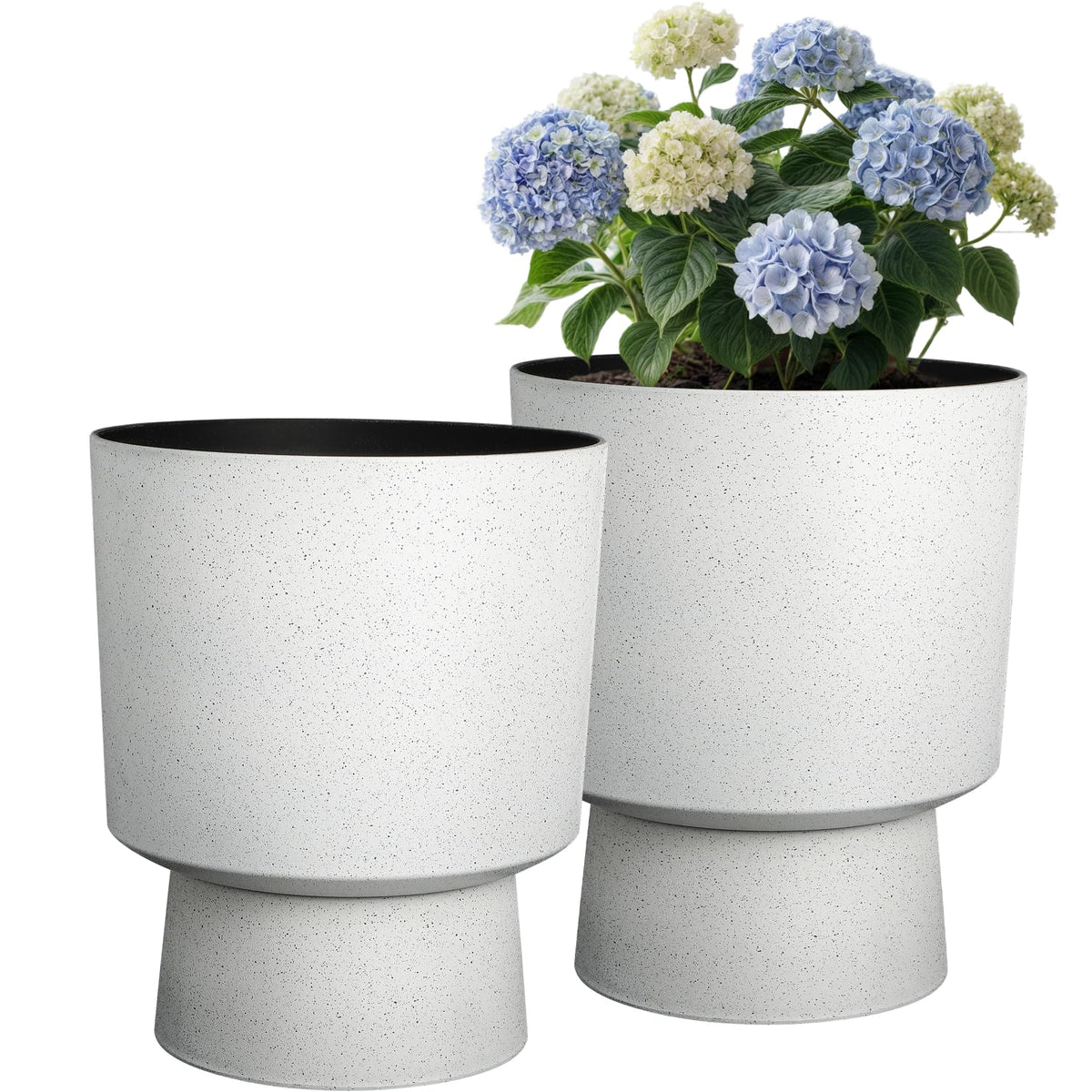 Autodaya 16.75" Urn (16.8"h-white Terrazzo)