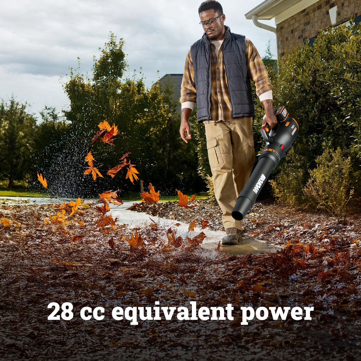 Cordless Leaf Blower (190MPH 40V Blower w/(2) 4.0Ah Batteries)