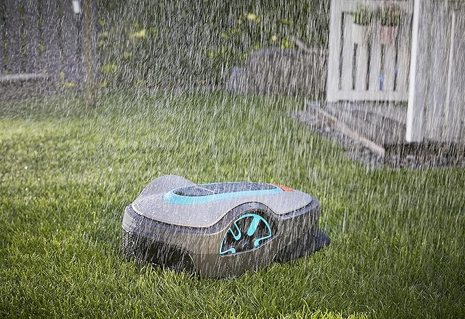 GARDENA 15101-41 SILENO Life - Automatic Robotic Lawn Mower, with Bluetooth app and Boundary Wire, one of The quietest in its Class, for lawns up to 8100 Sq Ft, Made in Europe, Grey