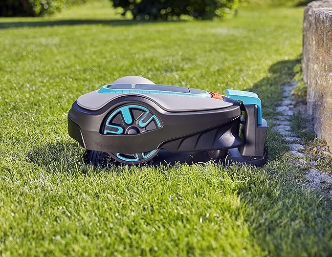 GARDENA 15102-20 SILENO Life - Automatic Robotic Lawn Mower, with Bluetooth app and Boundary Wire, The quietest in its Class, for lawns up to 10800 Sq Ft, Made in Europe, Grey