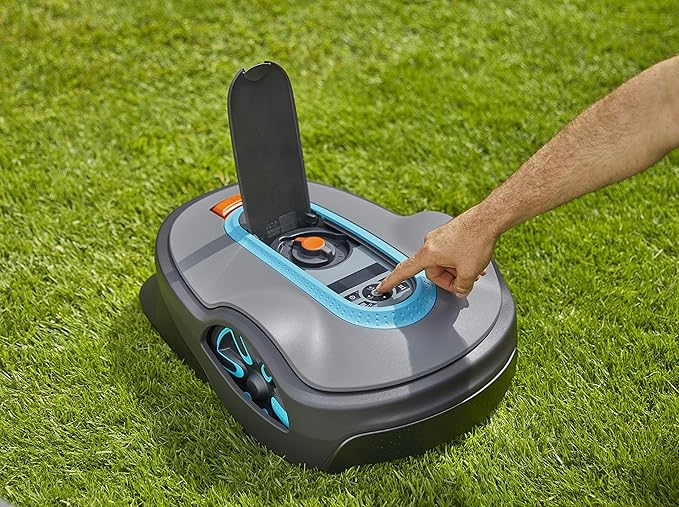 GARDENA 15102-20 SILENO Life - Automatic Robotic Lawn Mower, with Bluetooth app and Boundary Wire, The quietest in its Class, for lawns up to 10800 Sq Ft, Made in Europe, Grey