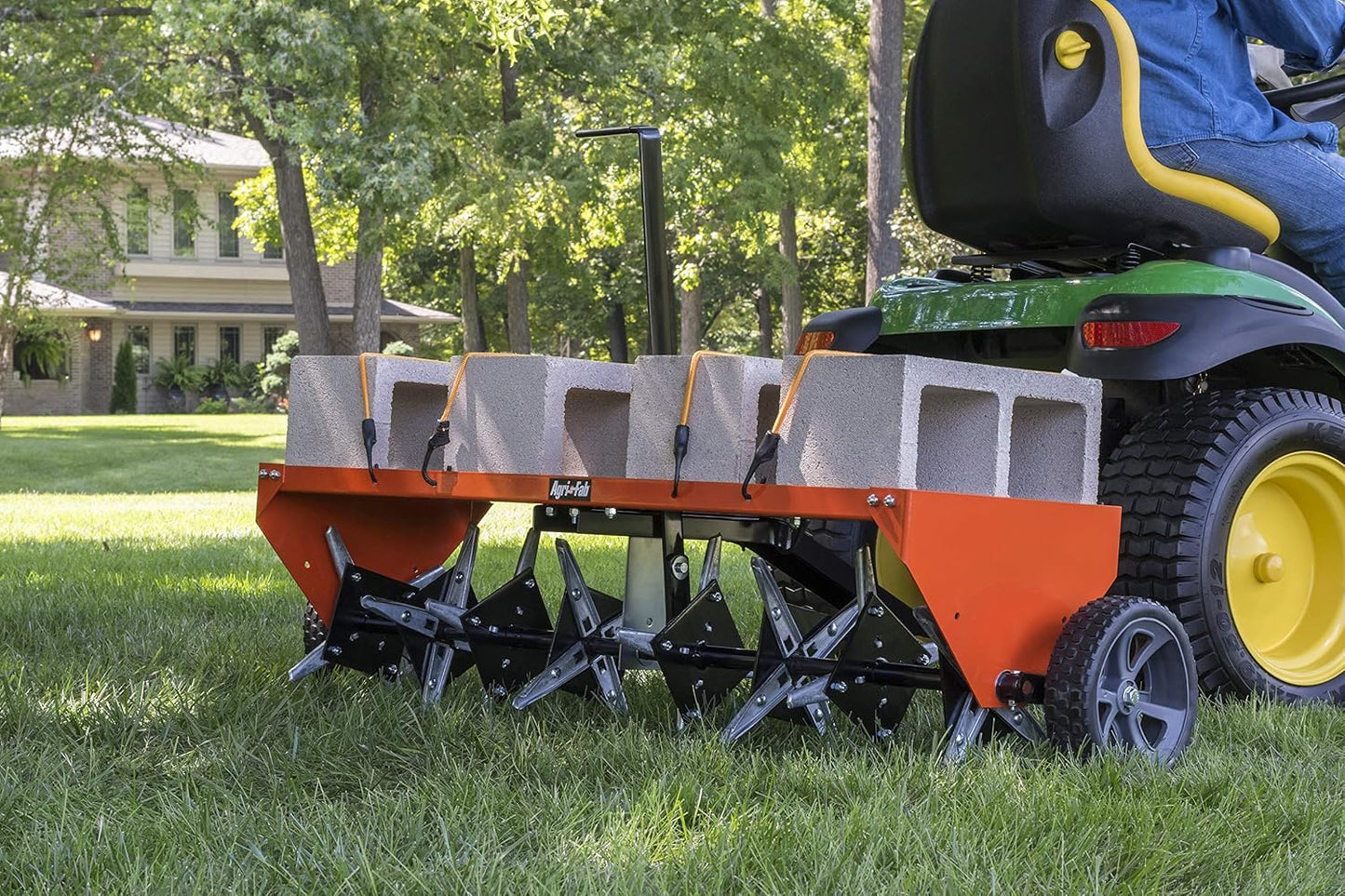 Agri-Fab 45-0299 48" Tow Behind Lawn Plug Aerator with Universal Hitch; Designed to Pull Behind Lawn & Garden Tractors