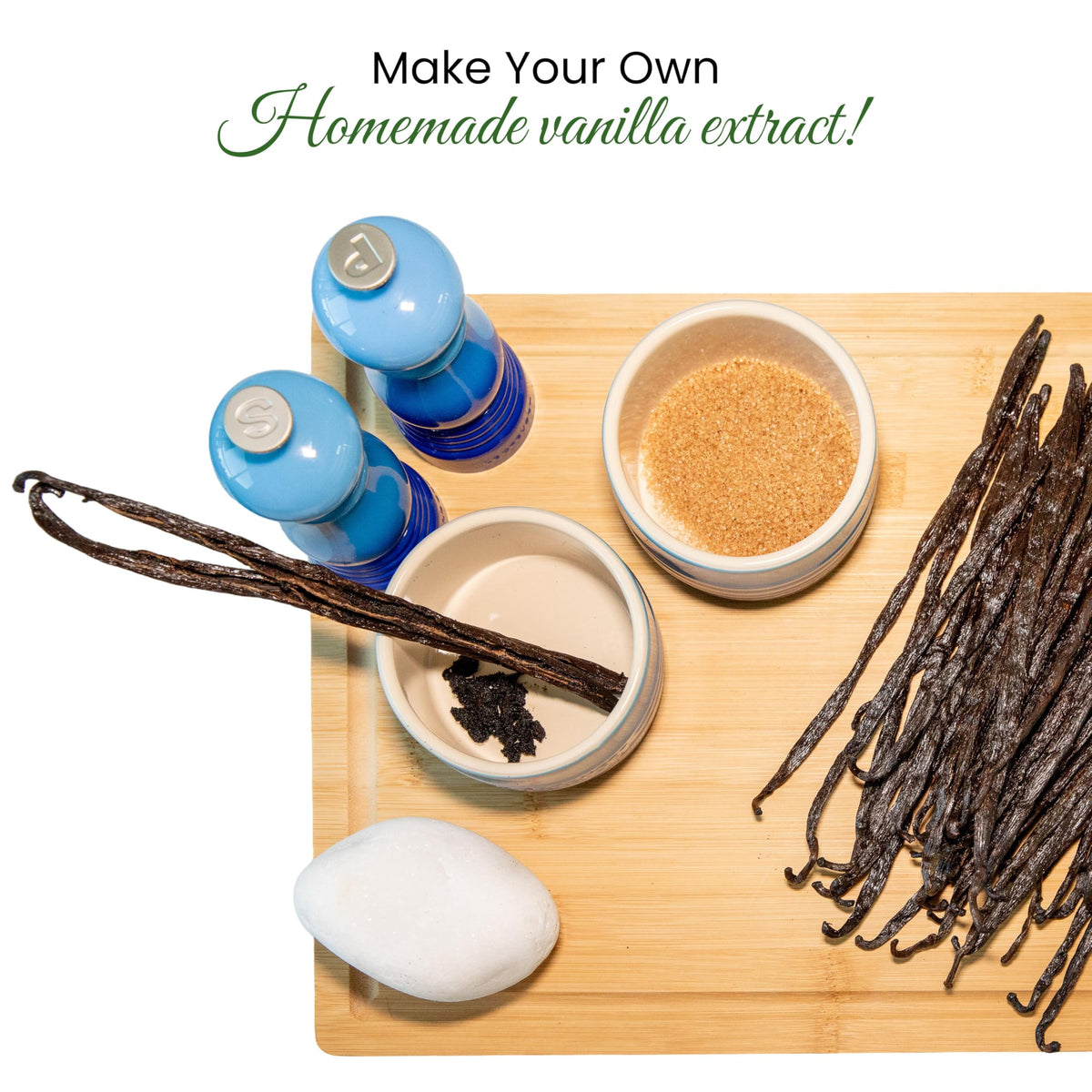 8oz (1/2 Pound) Count Organic Madagascar Vanilla Beans – Grade A Bourbon Pods | Gourmet Whole Vanilla Beans for Baking, Cooking, Extract Making | Rich Aroma, Premium Flavor, Non-GMO, Vegan (64 Count)