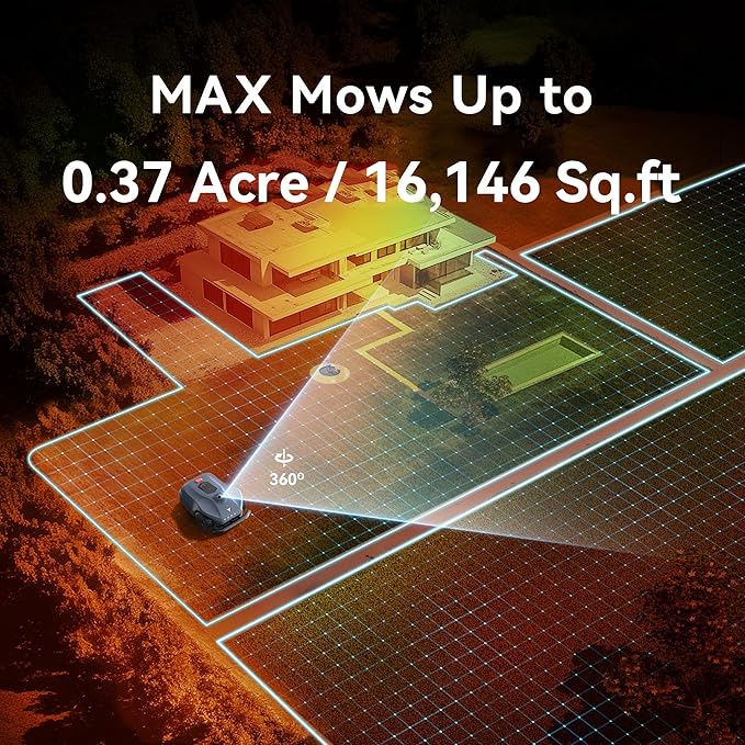 Neomow X LE Robot Lawn Mower Perimeter Wire Free for 0.37 Acre 3D LiDAR SLAM+Vision Mapping Robotic Lawnmower with 4G, No RTK Station Required, AI Accurate Obstacle Avoidance, App Control, Anti-Theft