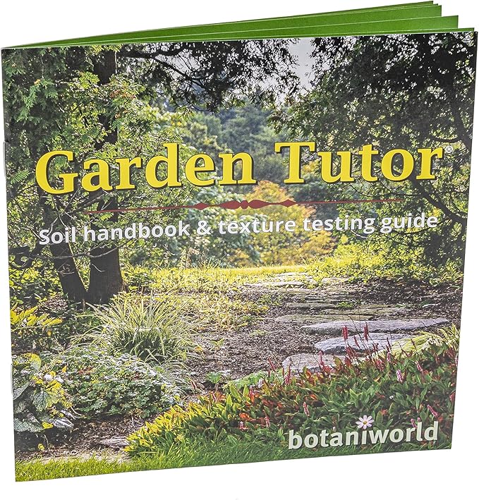 Garden Tutor Soil Texture Test Kit - Test Soil Structure, Calibrated Testing Jar, Measure Soil Layers, Improve Your Soil, Handbook, Detailed Instructions, Find Plant Compatibility, Determine Amendment