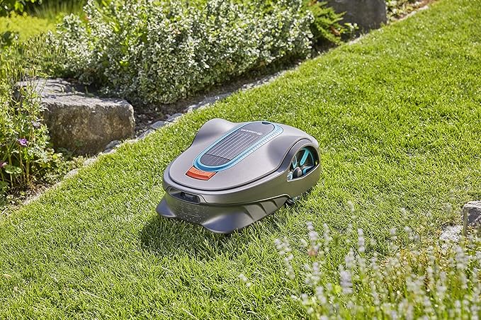 GARDENA 15102-20 SILENO Life - Automatic Robotic Lawn Mower, with Bluetooth app and Boundary Wire, The quietest in its Class, for lawns up to 10800 Sq Ft, Made in Europe, Grey