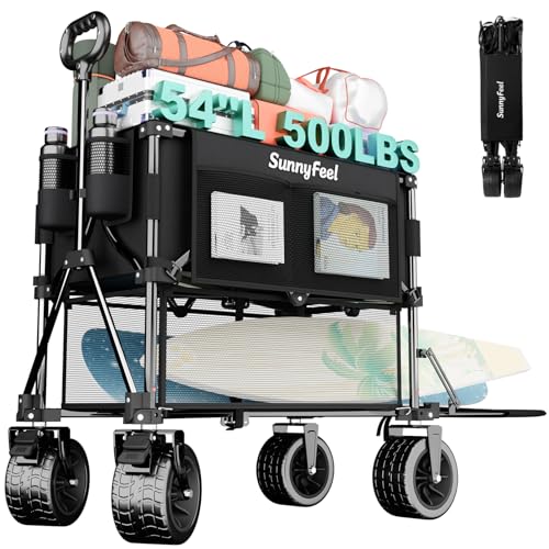 400L Double Decker Wagon Cart with Brakes