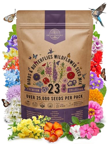 23 Wildflower Seeds Annual & Perennial Mix for Indoor & Outdoors