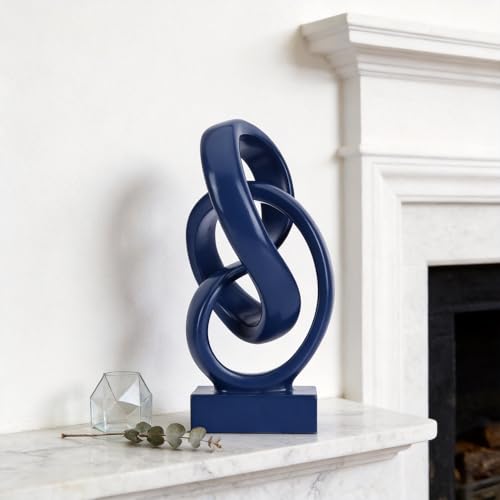 Modern Abstract Knot Sculpture (Blue)