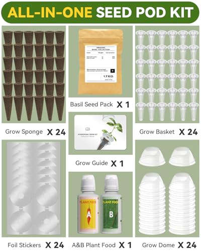 Herb Seed Pod Kit Compatible with AeroGarden Hydroponics Growing System (24 Pod)