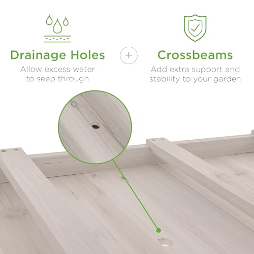 Raised Garden Bed 48x24x32 (White / 48x24x32in)