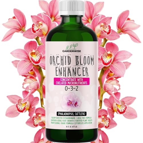0-3-2 Giant Bloom: Orchid Bloom Enhancer - Orchid Bloom Booster - Orchid Food Fertilizer Concentrate - Chelated Nutrients for Healthy Flower & Reblooms (16 OZ) (16 Fl Oz)