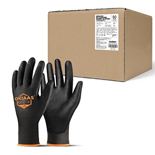 PU Coated Work Gloves Men (60 Count)