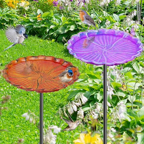 2PCS Hummingbird Bird Bath for Outside (2 Count)