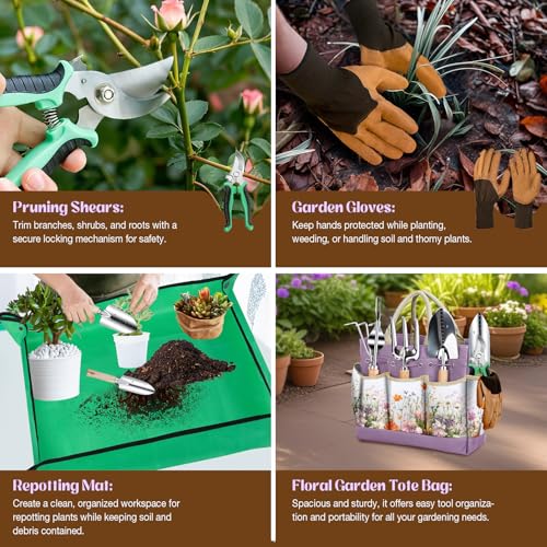 Gardening Tool Set with Tote Bag Heavy (9 Count)