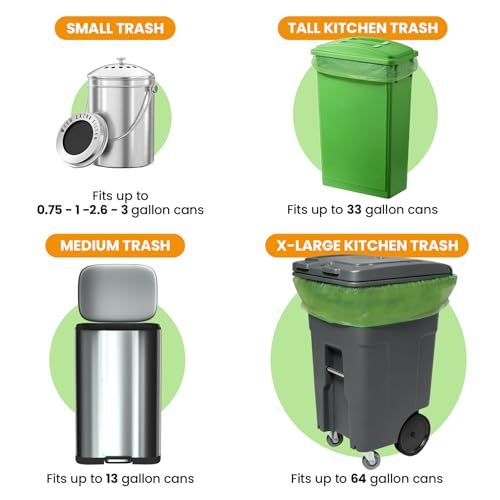 Compostable Trash Bags 21 gallon (20 Count)