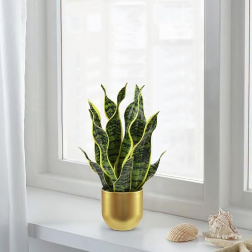 Artificial Snake Plant Potted Faux Sansevieria Trifasciata Plants