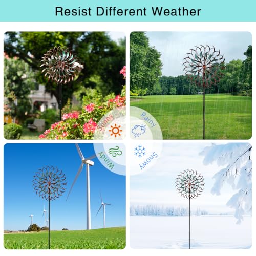 Large Metal Wind Spinners (Brown-6 Layers-20")