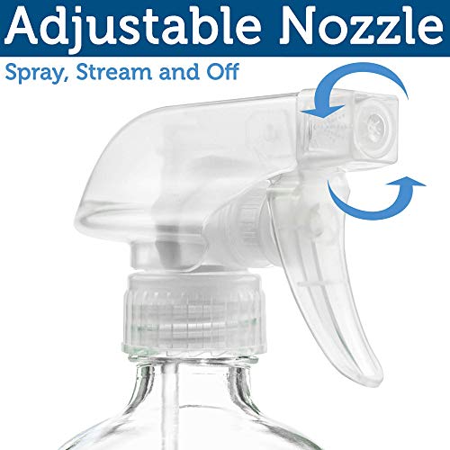 Large Clear Glass Spray Bottles (2 Count)