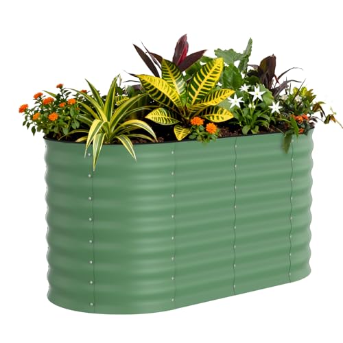 4x2x2ft Galvanized Raised Garden Bed