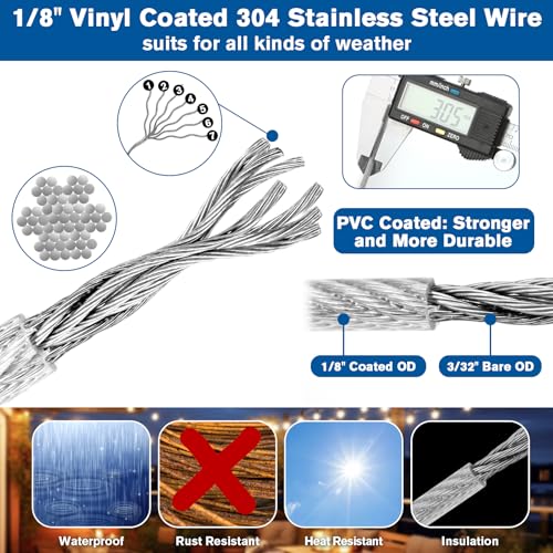 220FT 1 8" Wire Rope Kit (192 Count)