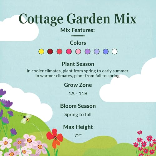 Cottage Garden Bulk Wildflower Seeds (16 Ounce)