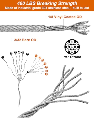 220 FT 1 8" Wire Rope Kit