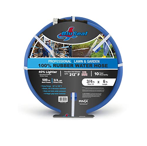 BluSeal Hot Cold Water Rubber Garden Hose