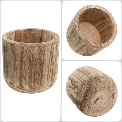 8.25'' Wood Cylinder Planter