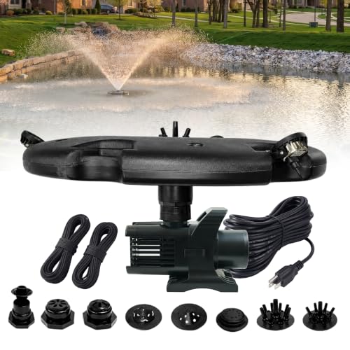 1.5 HP Floating Fountain & Aerator for Ponds and Lakes with 200 ft Cord