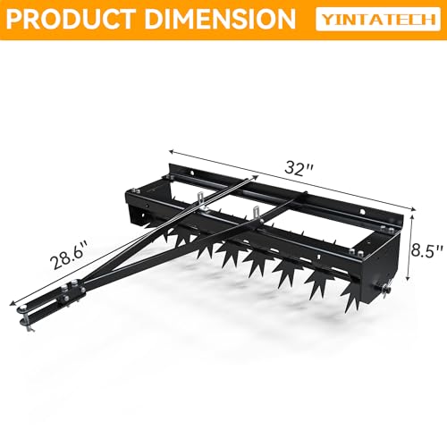 48" Lawn Aerator Tow Behind with Universal Hitch for spike Aerator